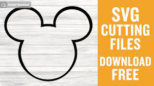 Download Mickey Head Outline Svg Free Cutting Files For Silhouette Free Download Youtube