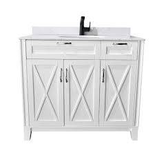 Some of the most reviewed products in bathroom vanities without tops are the glacier bay hampton 24 in. Phasat Bathroom Vanity With White Marble Top Single Sink 40 Inch Bath Vanity With Bathroom Vanities Without Tops 40 Inch Bathroom Vanity Bathroom Vanity Combo