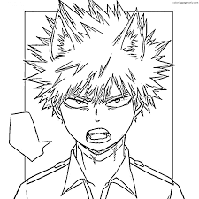 My hero academia coloring book: Katsuki Bakugo Coloring Pages My Hero Academia Coloring Pages Coloring Pages For Kids And Adults