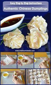 Steamed Chinese Dumplings Just Like You Get At A Restaurant But Better They Are So Easy You Will Wo Wonton Recipes Chinese Dumplings Dumplings Recipe Chinese