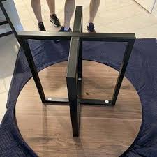 Steel Table Base 28 H X 28 W X 72 L Bracket Table Etsy In 2020 Metal Table Legs Steel Table Base Metal Table