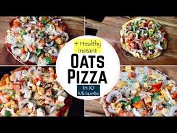 4 Homemade Instant Oats Pizza Recipe How To Make Healthy Oats Pizza At Home Hindi Youtube Oat Recipes Healthy Instant Oats Pizza Recipes