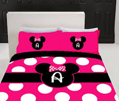 Minnie Mouse Hot Pink Custom Personalized Bedding With Pillowsham Set Yastiklar Bebek