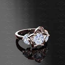 Destiny Kingdom Hearts Inspired Engagement Ring Etsy Heart Engagement Rings Kingdom Hearts Ring Heart Engagement