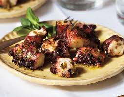 Grilled Octopus With Lemon And Olive Oil Recipe Octopus Recipes Grilled Octopus Recipes