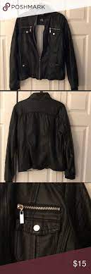 Ymi Black Faux Leather Jacket Size L Juniors Black Faux Leather Jacket Leather Jacket Faux Leather Jackets