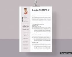 This is a resume template with a professional design. Modern Cv Template For Microsoft Word Simple Cv Template Design Clean Resume Creative Resume Professional Resume Job Resume Editable Resume Teacher Resume 1 3 Page Resume Instant Download Paula Resume Thedigitalcv Com