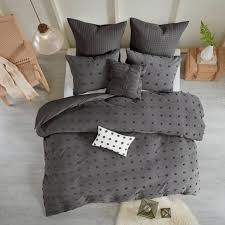 With an amazing choice of colours, designs and quality fabrics including cotton and european linen quilt covers, you'll. 7pc King California King Kay Cotton Jacquard Duvet Cover Set Charcoal Target