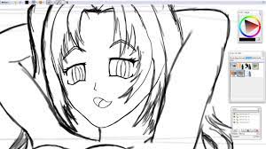 Maybe you would like to learn more about one of these? Drawing Anime Manga Part 1 The Sketch The Basic Black Outline And Structure Digital Art Youtube