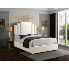 Ditch the box springs with this corvus supportive upholstered gorgeous queen or king size platform bed. Mercer41 Amaia Velvet Upholstered Platform Bed Upholstered Platform Bed Contemporary Bed Bedroom Bed Design