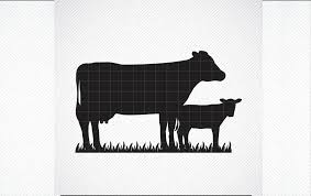 Download Cow And Calf Graphic By Svg Den Creative Fabrica