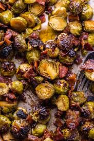 Crispy Honey Mustard Brussels Sprouts With Bacon Recipe Sprout Recipes Cooking Brussel Sprouts Side Dishes For Salmon