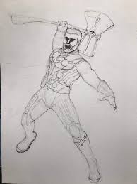 Thor avengers infinity war png. Thor Infinity War Drawing Sketch Drawing Art Ideas