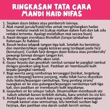 Tata cara dalam melakukan mandi wajib antara lain yaitu: Tata Cara Mandi Haid Nifas Untuk Muslimah