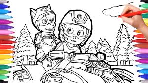 Paw patrol coloring pages can help your kids appreciate real life heroes. Paw Patrol Ryder And Chase On The Rescue Atv Coloring Paw Patrol Coloring Book Patrulla Canina Youtube