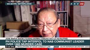 Joma Sison, nanindigang hindi uuwi sa Pilipinas