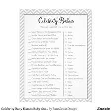 Celebrity Baby Names Baby Shower Game Letterhead Celebrity Baby Names Baby Name Game Celebrity Babies