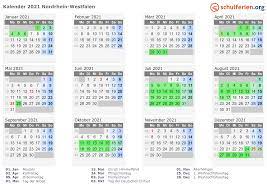 Kalender nrw 2021 zum ausdrucken. Kalender 2021 Ferien Nordrhein Westfalen Feiertage