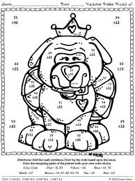 2nd grade math worksheets can help your little thinkers build their math skills. Valentines Day Coloring Pages Math Novocom Top