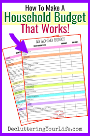 How To Make A Household Budget That Works The Easy Way Great Tips For How To Set Up A Household Budget Plan A Household Budget Monthly Budget Family Budget