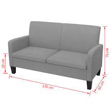 8 di 8 prodotti caricando. Divano A 2 Posti 135x65x76 Cm Grigio Chiaro Corner Tools