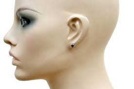 PeninsulaJewellery 9ct White Gold Garnet Studs Flower Round Earrings