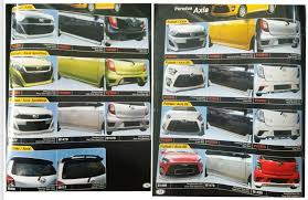 Saiz kecil sedikit dari myvi. Axia Bodykit Front Rear Side Skirt Spoiler Selection One Pc S Price Auto Accessories On Carousell