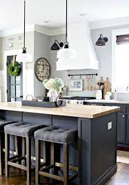 38 Gorgeous Farmhouse Kitchen Island Decor Ideas Popy Home Diy Kitchen Renovation Modern Farmhouse Kitchens Kitchen Cabinet Design