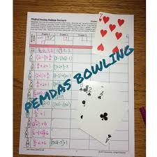 Pemdas Order Of Operations Bowling Computation Game Pemdas Order Of Operations Math School