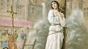 Joan Of Arc Is Burned At The Stake For Heresy With Images Joan Of Arc Saint Joan Of Arc Trail Of Tears