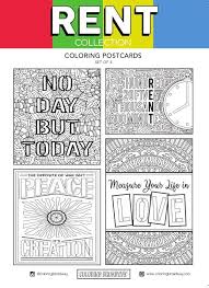 Rent Coloring Postcards Coloring Pages Musicals How To Draw Hands