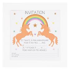 8 Cartons D Invitation Licorne Unicorn Invitations Unicorn Party Invites Invitations