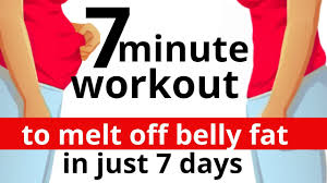 7 minute home exercise to lose belly fat 7 day challenge melt off tummy fat at home start today