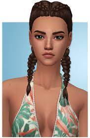 Rachel Hair Very Simple Edit Of The Braids That Came With The Strangerville Pack Basically I Made The Square Hairline Rounded And Then P Sims 4 Sims Hair Sims