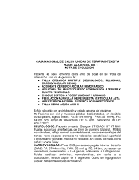 Check spelling or type a new query. Doc Caja Nacional De Salud Unidad De Terapia Intensiva Hospital Obrero No 1 Nota De Evolucion Cristian Carpio Academia Edu