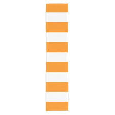Orange White Stripes Short Table Runner Orange Table Table Runners Custom Table