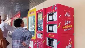 China leading provider of automatic vending machine and media vending machine, guangzhou micron vending technology co.,ltd is media vending 6 years producing various kinds of vending machines. Ali S Kantin Ali S Kantin Hot Food Vending Machine