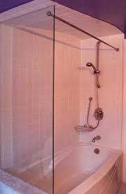 Glass Mounted Shower Rod Or Could Do This Glass Might Be Pricey Glass Shower Panels Shower Rod Small Bathroom Renos