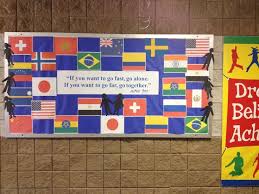 International Students Bulletin Board Ideas Google Search Esl Classroom Decor Multicultural Bulletin Board School Celebration