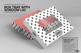 Box Tray Window Lid Packaging Mockup Packaging Mockup Free Packaging Mockup Food Box Packaging