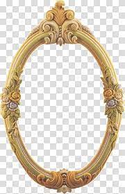 Oval Brown Floral Frame Frames Mirror Gold Mirror Transparent Background Png Clipart Gold Picture Frames Mirror Illustration Mirror Frames