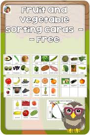 Fruit And Vegetable Sorting Cards Fruits And Vegetables Sorting Cards Healthy Food Activities For Preschool