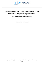 D?passement dur?e maximale travail sanction. Cumul D Emplois Comment Cumuler Deux Travail Legalement