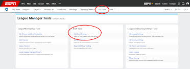 Edit Draft Type Date Order And Or Reset The Draft Espn Fan Support