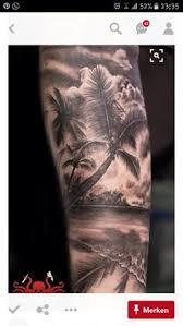 I like it how the artist has gone for a realistic approach. 30 Palm Tree Tattoo Ideas Palm Tree Tattoo Beach Tattoo Palm Tattoos