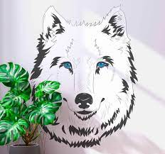 Some others are anthropomorphized wolves or wolves with the ability to communicate; Wandtattoo Wildes Tier Wolf Cartoon Blue Anime Design Tenstickers