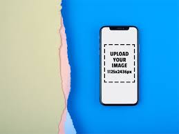 Iphone X Mockup Lying On A Blue Surface Near Broken Paper Free Mockup Free Mockup Iphone Mockup Mockup Generator