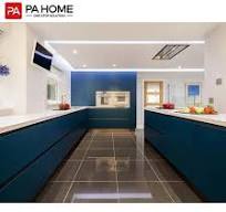 Contemporary Navy Blue Kitchen Cabinets