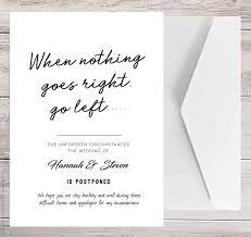 Cancel Wedding Postponed Wedding Postpone Editable Change Etsy Rustic Wedding Cards Wedding Cards Engagement Invitations