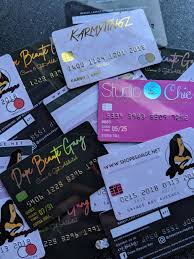 How to make paper credit card holder is shown in this video.to. Plastic Credit Card Business Cards With Embossed Numbers Plastic Business Cards Beauty Business Cards Credit Card Design
